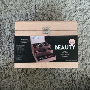 56 pc. rose gold beauty case